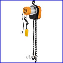 0.5 Ton Electric Chain Hoist Cable Winch Engine Crane 10' Chain 1100LBS