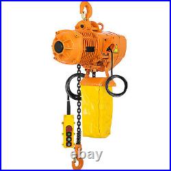 0.5Ton 1100LBS Electric Chain Hoist 1 Phase 110V 10FT withLimit Switch Building
