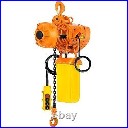 0.5Ton Electric Chain Hoist Winch with 10'-15' G80 Chain 110V Remote Control