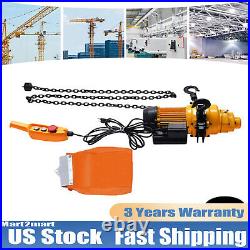 1/2 Ton Electric Chain Hoist Winch with 13' G80 Chain 110V Remote Control 1300W