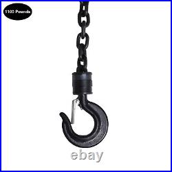 1/2 Ton Electric Chain Hoist Winch with 13' G80 Chain 110V Remote Control 1300W