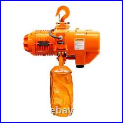 1/2 ton 1100 lb 208240/440480V 2 Speed Electric Chain Hoist 20ft. Lifting Heig