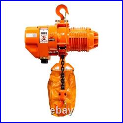 1/2 ton 1100 lb 208240/440480V 2 Speed Electric Chain Hoist 20ft. Lifting Heig