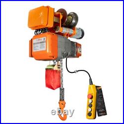 1/2 ton Electric Chain Hoist Power Trolley 1100 lb 220240V 20 ft. G80 Chain