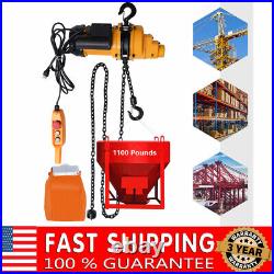 1/2Ton Electric Chain Hoist 1100Lb 13Ft Lifting Chain Wired Remote Control 1300W