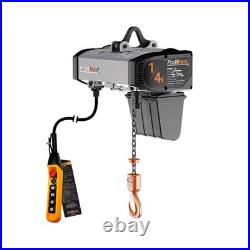 1/4 ton Electric Chain Hoist with Power Trolley Variable Speed 1ø 5060HZ