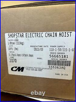 1/8 Ton Shop star CM Electric Hoist