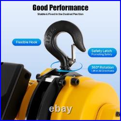 1 Ton 1500W Electric Chain Hoist Single Phase Crane Hoist 2200lbs Load 13ft Lift