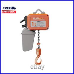 1 Ton 2200lbs Electric Chain Hoist 3-Phase 208-240V 16ft Lift G100 Chain H4/M5