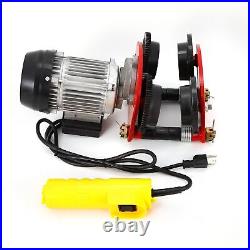 1 Ton/2200lbs Electric Wire Rope Hoist Trolley Garage Crane Lifting Winch+Remote