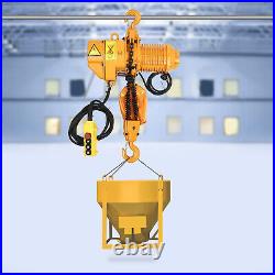 1 Ton Electric Chain Hoist, 2004 lb, 110V Electric crane hoist 10ft chain 1.6KW
