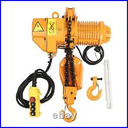 1 Ton Electric Chain Hoist, 2004 lb, 110V Electric crane hoist 10ft chain 1.6KW