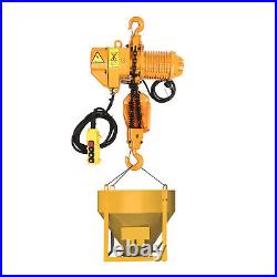 1 Ton Electric Chain Hoist, 2004 lb, 110V Electric crane hoist 10ft chain 1.6KW