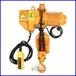 1 Ton Electric Chain Hoist, 2004 lb, 110V Electric crane hoist 10ft chain 1.6KW