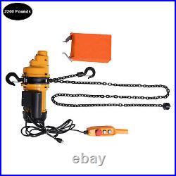 1 Ton Electric Chain Hoist 2200Lbs 13Ft Lifting Chain Wired Remote Control 1500W