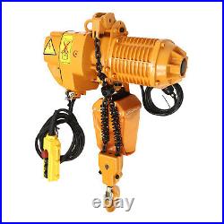 1 Ton Electric Chain Hoist 2204lbs Electric Winch Crane Single Phase G80 Chain