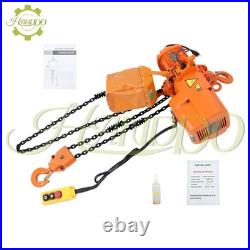 1 Ton Electric Chain Hoist, Single Phase 2200Lbs 10ft Lift Height G80 110V 750W