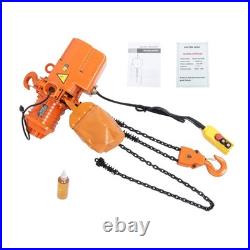 1 Ton Electric Chain Hoist, Single Phase 2200Lbs 10ft Lift Height G80 110V 750W