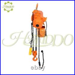 1 Ton Electric Chain Hoist, Single Phase 2200Lbs 10ft Lift Height G80 110V 750W