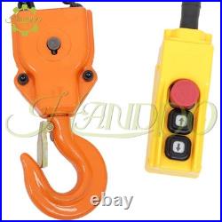 1 Ton Electric Chain Hoist, Single Phase 2200Lbs 10ft Lift Height G80 110V 750W