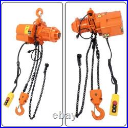 1 Ton Electric Chain Hoist, Single Phase 2200Lbs 10ft Lift Height G80 110V 750W