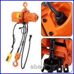 1 Ton Electric Chain Hoist, Single Phase 2200Lbs 10ft Lift Height G80 110V 750W