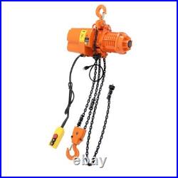 1 Ton Electric Chain Hoist, Single Phase 2200Lbs 10ft Lift Height G80 110V 750W
