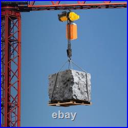 1 Ton Electric Chain Hoist Single Phase Crane Hoist 2200lbs Load 13ft Lift 1500W