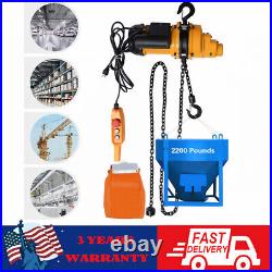 1 Ton Electric Chain Hoist Winch with 13FT 20Mn2 Chain Wired Remote Control 110V