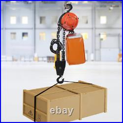 1 Ton Electric Chain Hoist Winch with 9.8FT G80 Chain Wired Remote Control 2200LBS