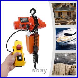 1 Ton Electric Chain Hoist Winch with 9.8FT G80 Chain Wired Remote Control 2200LBS
