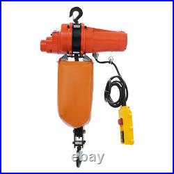 1 Ton Electric Chain Hoist Winch with 9.8FT G80 Chain Wired Remote Control 2200LBS