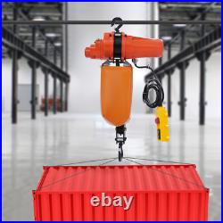 1 Ton Electric Chain Hoist Winch with 9.8FT G80 Chain Wired Remote Control 2200LBS