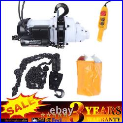 1 Ton Electric Chain Hoist With 10FT Double Chain Lifting 110V G80 2200LBS USA