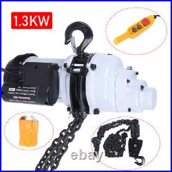 1 Ton Electric Chain Hoist With 10FT Double Chain Lifting 110V G80 2200LBS USA