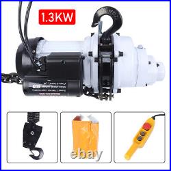 1 Ton Electric Chain Hoist With 10FT Double Chain Lifting 110V G80 2200LBS USA