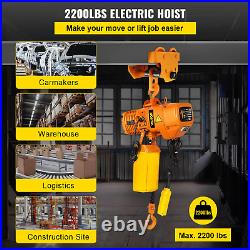 1 Ton Electric Chain Hoist With 10FT Double Chain Lifting110V G80 2200LBS