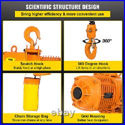 1 Ton Electric Chain Hoist With 10FT Double Chain Lifting110V G80 2200LBS