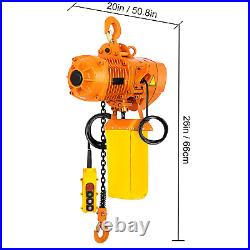 1 Ton Electric Chain Hoist With 10FT Double Chain Lifting110V G80 2200LBS