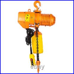 1 Ton Electric Chain Hoist With 10FT Double Chain Lifting110V G80 2200LBS