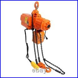 1 Ton Electric Chain Hoist with 10FT Double Chain Lifting 110V G80 2200LBS