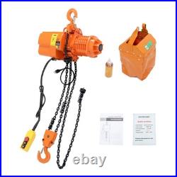 1 Ton Electric Chain Hoist with 10FT Double Chain Lifting 110V G80 2200LBS