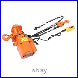 1 Ton Electric Chain Hoist with 10FT Double Chain Lifting 110V G80 2200LBS