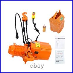 1 Ton Electric Chain Hoist with 10FT Double Chain Lifting 110V G80 2200LBS