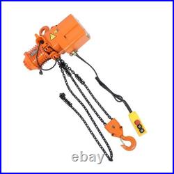 1 Ton Electric Chain Hoist with 10FT Double Chain Lifting 110V G80 2200LBS