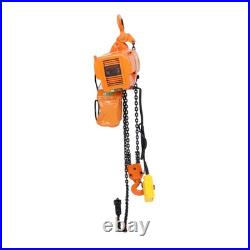 1 Ton Electric Chain Hoist with 10FT Double Chain Lifting 110V G80 2200LBS