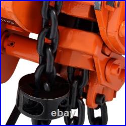 1 Ton Electric Chain Hoist with 10FT Double Chain Lifting 110V G80 2200LBS