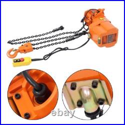 1 Ton Electric Chain Hoist with 10FT Double Chain Lifting 110V G80 2200LBS