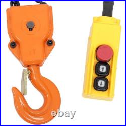 1 Ton Electric Chain Hoist with 10FT Double Chain Lifting 110V G80 2200LBS