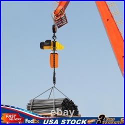 1 Ton Electric Chain Hoist with 13FT Double Chain Lifting Single Phrase 110V 20Mn2